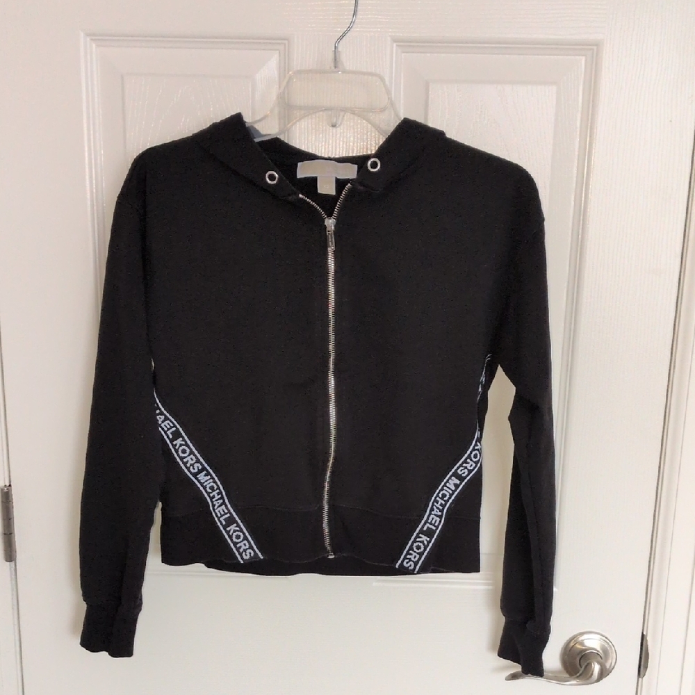 Michael Kors Logo Stripe Black Hoodie - XS